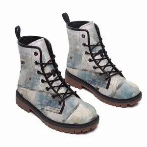 Men Blue Tetouan Leather Work Boots