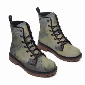 Men Early Morning Autumn Sun Leather Work Boots