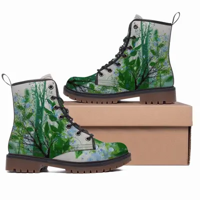 Men Weeds And Twigs Leather Work Boots