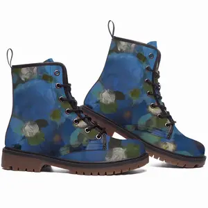 Men Water Lilies 2 Leather Work Boots