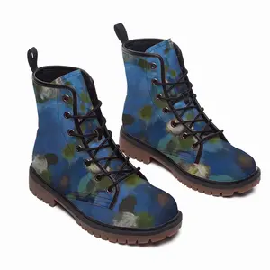 Men Water Lilies 2 Leather Work Boots