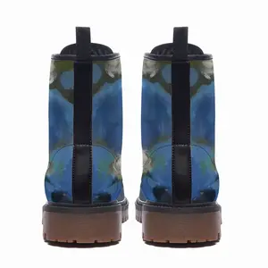 Men Water Lilies 2 Leather Work Boots