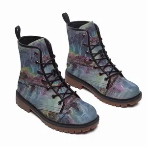 Men Lake Reflection Leather Work Boots