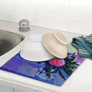 Peonies Kitchen Drying Pad (Square)