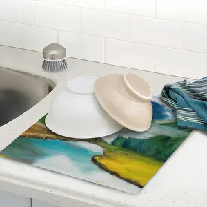 Beauty Of Lake Kitchen Drying Pad (Square)