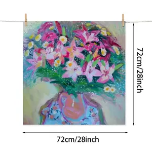 Lilies On White Kitchen Drying Pad (Square)