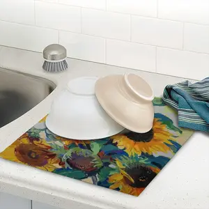 The Sunflowers Kitchen Drying Pad (Square)