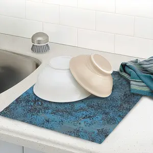 Design In Blue Kitchen Drying Pad (Square)