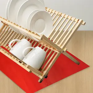 Red Horizon Kitchen Drying Pad (Square)