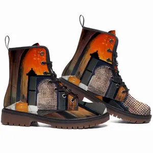 Men Moroccan Lounge Leather Work Boots