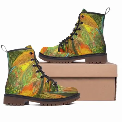 Men Tropical Mood Leather Work Boots