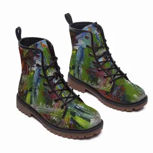 Men Jungle In Blue Leather Work Boots