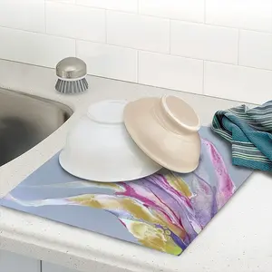 Wild Orchid 3 Kitchen Drying Pad (Square)