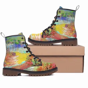 Men Earth Of Colors Series Z Leather Work Boots