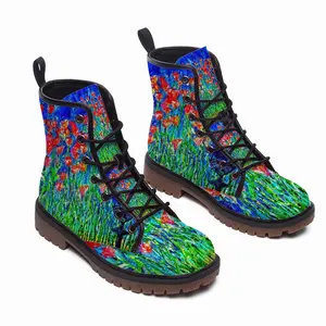 Men Snake In The Grass Leather Work Boots