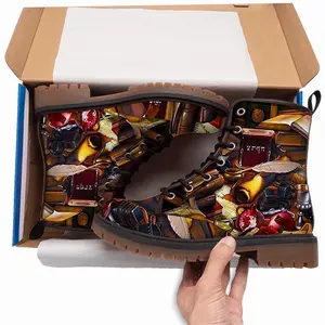 Men Still Life With Etrog And Lulav Leather Work Boots