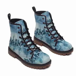 Men Blue City Leather Work Boots