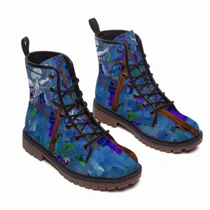 Men Tree Of Life Leather Work Boots