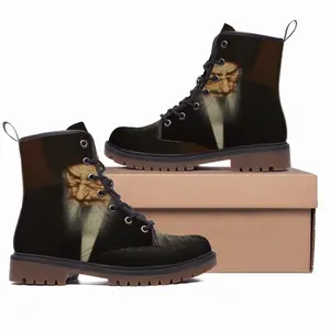 Men Portrait Of Rabbi Yehuda Ashlag Leather Work Boots