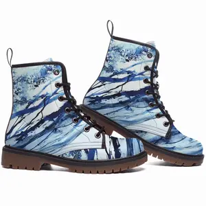 Men Abstraction Vibration I Leather Work Boots