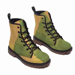 Men On Green Dolphin Stree Leather Work Boots