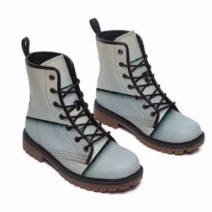 Men Charcoal White No 1 Series 4 Leather Work Boots