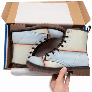 Men White Orange Series 3 Leather Work Boots