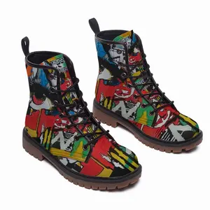 Men Art Leather Work Boots