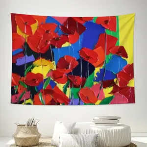 Poppies Wall Tapestry (Multi-Size, Horizontal)