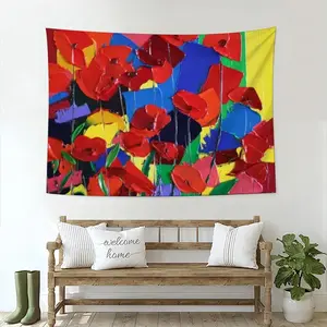 Poppies Wall Tapestry (Multi-Size, Horizontal)