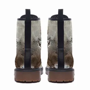 Men Latte Macchiato Leather Work Boots