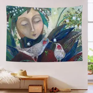 Angel Of Spring Wall Tapestry (Multi-Size, Horizontal)