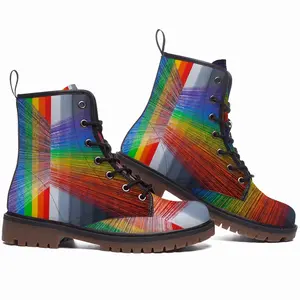 Men Refraction Leather Work Boots