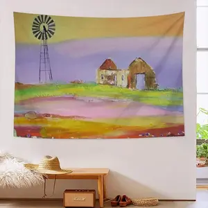 Windmill Wall Tapestry (Multi-Size, Horizontal)