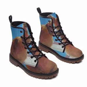 Men Cat Leather Work Boots