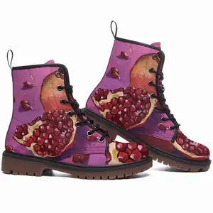 Men Pomegranate Part 2(Pink) Leather Work Boots