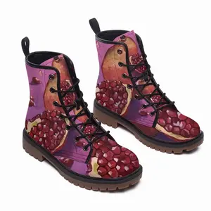 Men Pomegranate Part 2(Pink) Leather Work Boots