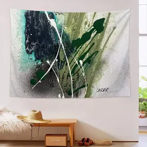 Basic Green Wall Tapestry (Multi-Size, Horizontal)