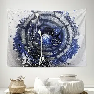 Basic Indigo Wall Tapestry (Multi-Size, Horizontal)