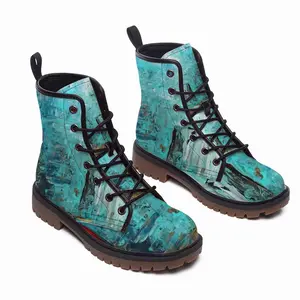 Men Stormy Sea Leather Work Boots