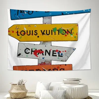 Villages Of Brands Wall Tapestry (Multi-Size, Horizontal)