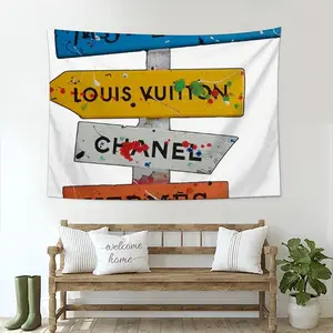 Villages Of Brands Wall Tapestry (Multi-Size, Horizontal)