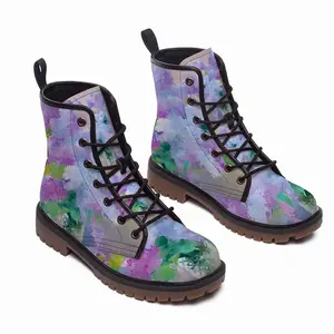 Men Tender Lilac Leather Work Boots