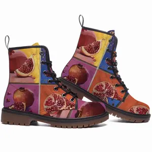 Men Pomegranates 4 Leather Work Boots