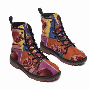 Men Pomegranates 4 Leather Work Boots