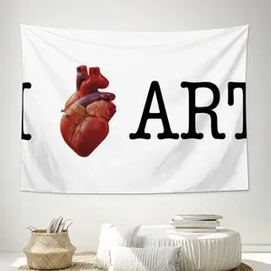 I Love Art Wall Tapestry (Multi-Size, Horizontal)