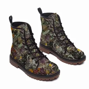 Men Two Trees In Love Leather Work Boots