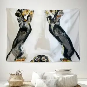 Dachshunds Wall Tapestry (Multi-Size, Horizontal)