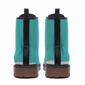 Men Turquoise Horse Leather Work Boots