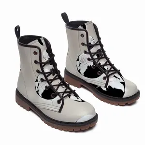 Men Cats Cosmos Leather Work Boots